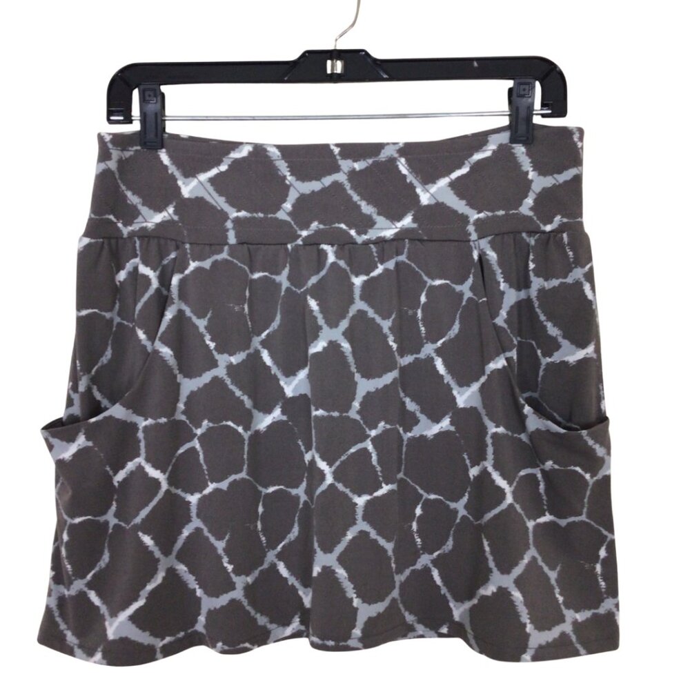 Banana Republic Skirt Women’s S Small Mini Giraffe Animal Print Pockets Stretch